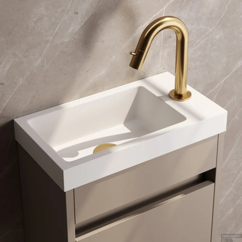 Beperkte Voorraad Opbouw Fonteinkraan Brauer Gold Edition Met Gebogen Uitloop Goud Geborsteld PVD