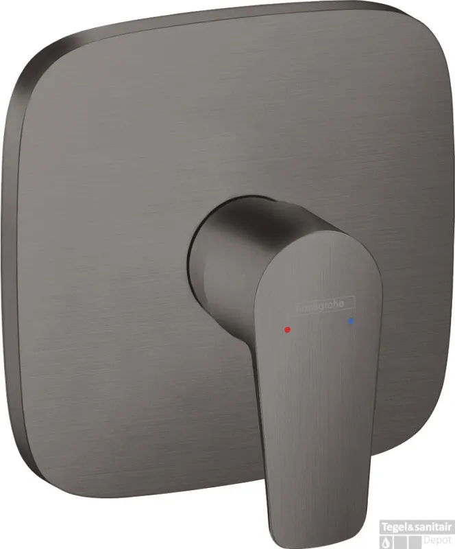Hansgrohe Talis E ééngreeps douchemengkraan afbouwdeel, Brushed Black Chrome Koop Vandaag