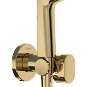 Hansgrohe bidethanddouche 1jet EcoSmart voor warm water met douchehouder en doucheslang 125 cm, Polished Gold-Optic Flitsaanbieding