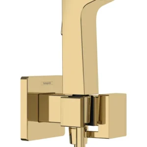 Lage Prijs Hansgrohe bidethanddouche 1jet E EcoSmart voor koud water met douchehouder en doucheslang 125 cm, Polished Gold-Optic