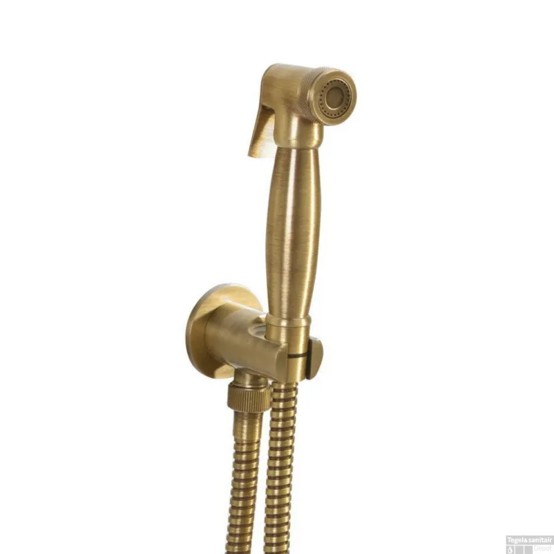 Bidet Handdouche Sapho Reitano Rubinetteria Incl. Slang en Handdouchehouder Brons Shop Nu