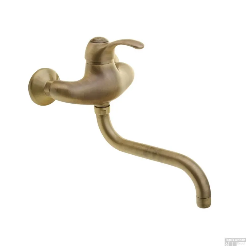 Inbouw Wastafelmengkraan Sapho Kirké 1-hendel Uitloop Gebogen 20 cm Brons Meest Verkocht