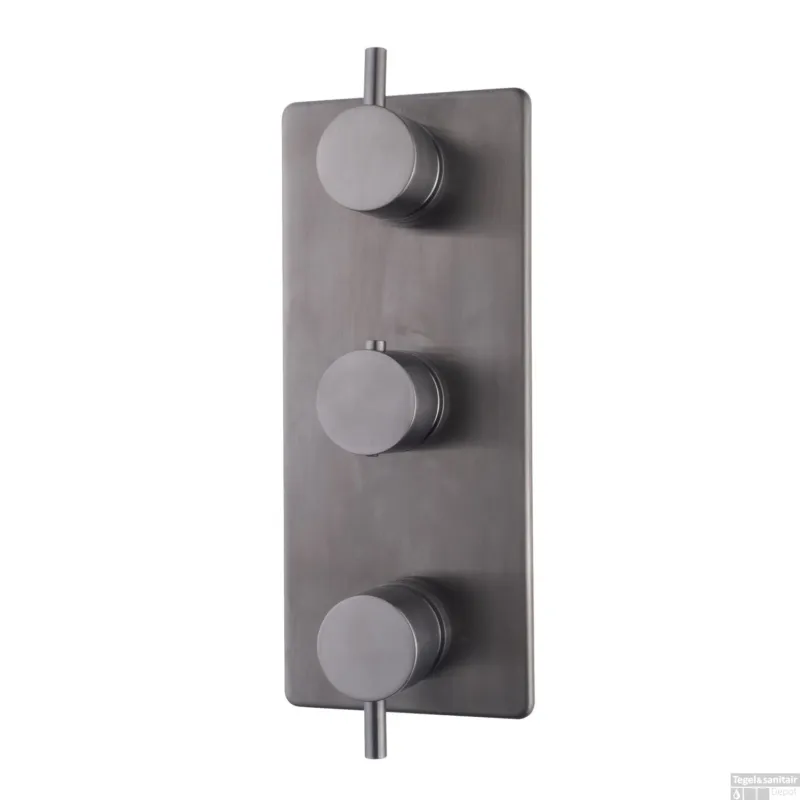 Douchekraan Inbouw Wiesbaden Caral Thermostatisch 3-Weg Gunmetal Nu Kopen