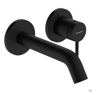 Hansgrohe Tecturis S ééngreeps wastafelkraan inbouw voor wandmontage, met uitloop 16,5 cm, mat zwart Alleen Vandaag