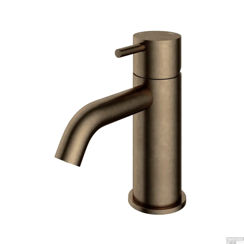Populair Wastafelmengkraan Hotbath Cobber 1-hendel Gebogen 14.3 cm Living Colour Verouderd Messing Living Colours