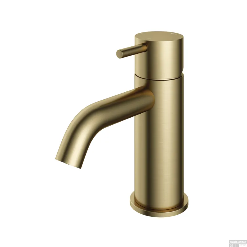 Wastafelmengkraan Hotbath Cobber 1-hendel Gebogen 14.3 cm Living Colours Geborsteld Messing Living Colours Meest Verkocht