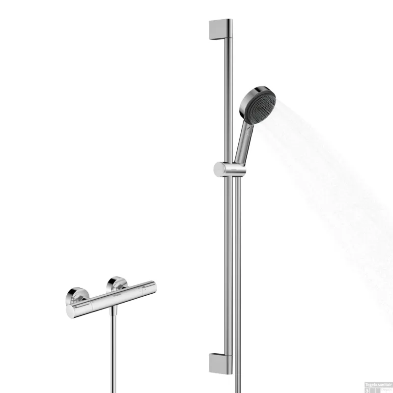 Hansgrohe Pulsify Select S douchesysteem 105 3jet Relaxation EcoSmart met Element en glijstang 90 cm, chroom Korting