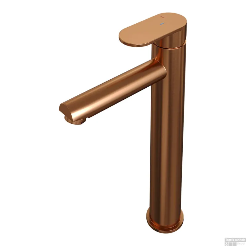 Wastafelmengkraan Brauer Copper Edition Coldstart Opbouw Hoog Platte Hendel Geborsteld Koper PVD Seizoensaanbieding