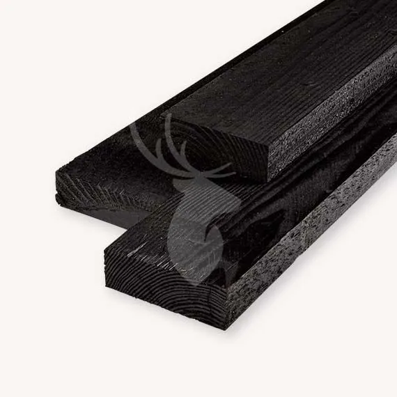 Douglas balk | zwart - RAL9005 | 5x15 cm | 300 cm Populair