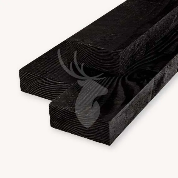 Douglas balk | zwart - RAL9005 | 7x15 cm | 300 cm Finale Uitverkoop