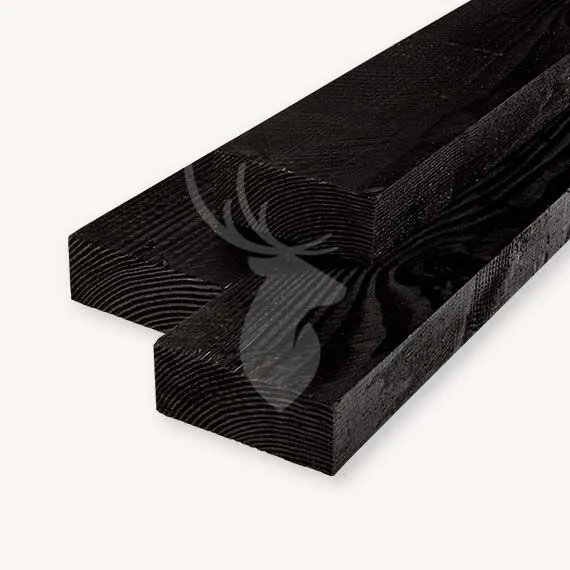 Beperkte Voorraad Douglas balk | zwart - RAL9005 | 7x17,5 cm | 300 cm
