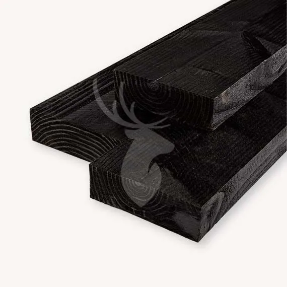 Lage Kosten Douglas balk | zwart - RAL9005 | 7x22,5 cm | 300 cm