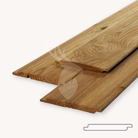 Gereduceerde Prijs Douglas halfhout rabat | groen geïmp. | 2x19,5 cm | 300 cm