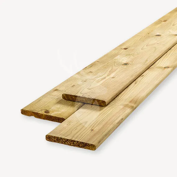 Seizoensaanbieding N.E. Vuren plank | groen geïmp. gesch. | 1,8x14,5 cm | 300cm