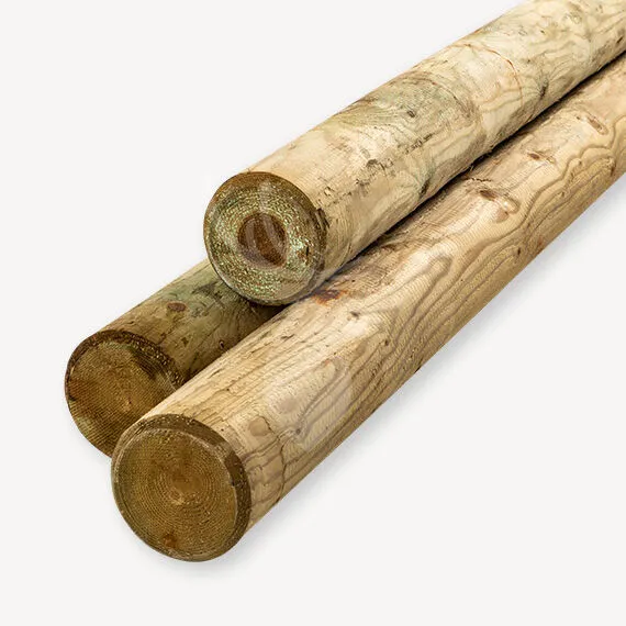 Bestseller PEFC Vuren paal | cil.gefr. | groen geïmp.| Ø10 |250 cm |G/G