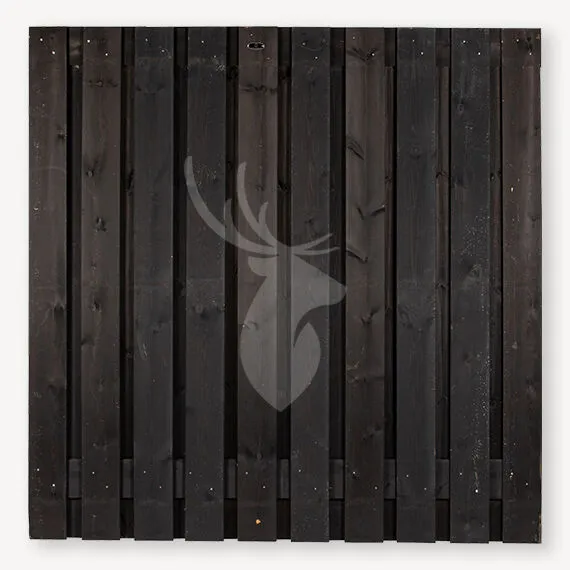 Tuinscherm Garderen 19+2 | zwart gespoten | 180x180 cm Hete Deal