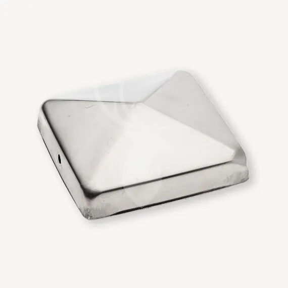Paalornament piramide | RVS | 7x7 cm Uitverkoop