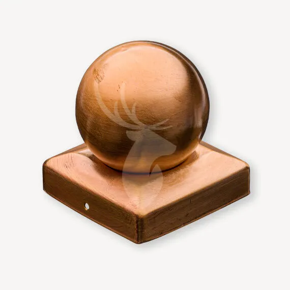 Direct Verzonden Paalornament bol | koper | 7x7 cm