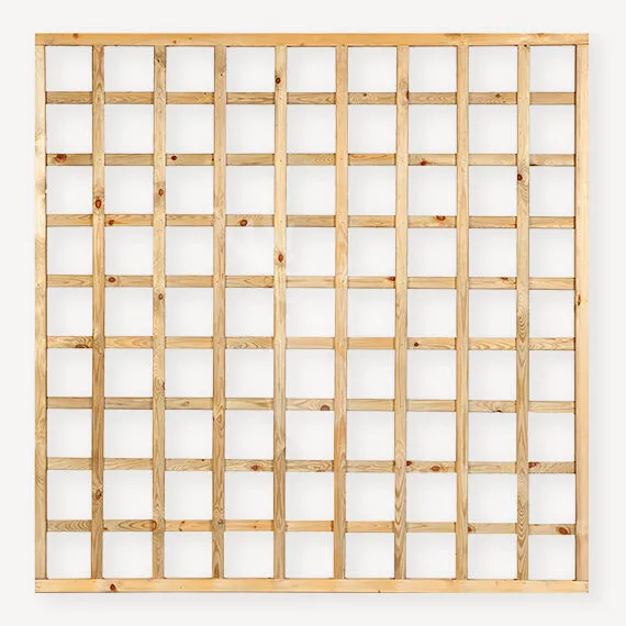 Lage Kosten Trellis met kader | recht horizontaal | grenen | 180x180 cm