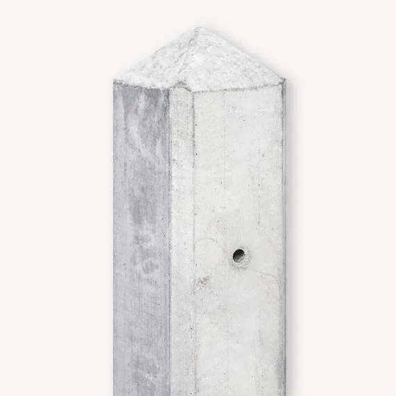 Betonpaal grijs diamantk. | 10x10 | 220 cm | scherm 120 cm Direct Beschikbaar
