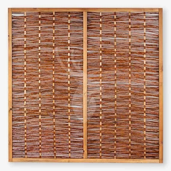Superprijs Wilgenscherm met houten kader | 180x180 cm
