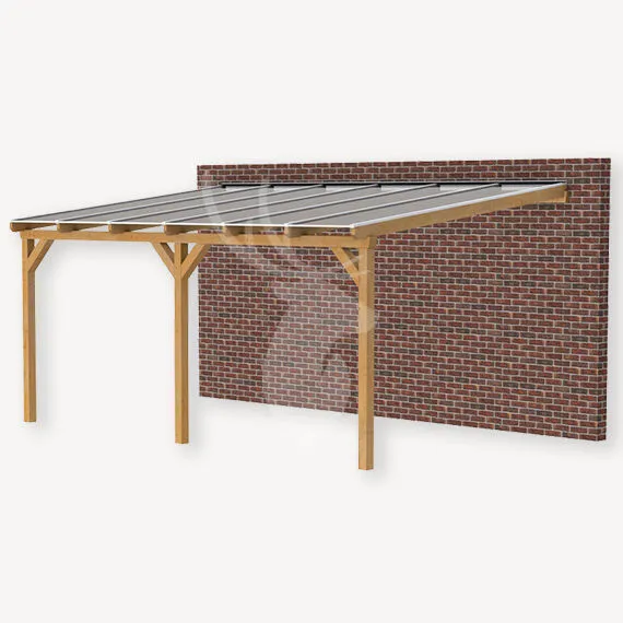Weekendaanbieding Polycarbonaat dak compleet | Helder | LxB 250x300 cm