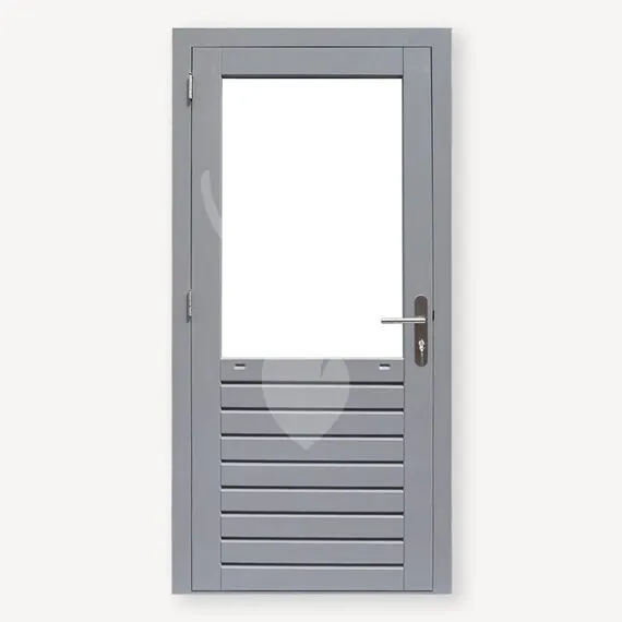 Seizoensaanbieding WV Hardhout buitendeur glas gegrond ||| 221x109 cm | R