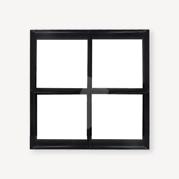 Koopje Stalen raam | zwart gecoat | vast | HxB 25x25 cm
