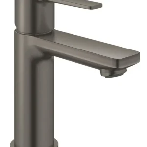 Wastafelmengkraan GROHE Lineare New Xs-Size Push Open Hard Graphite Geborsteld Flitsaanbieding