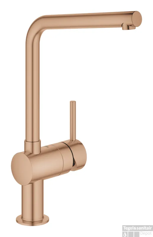 Keukenmengkraan GROHE Minta L-Uitloop Warm Sunset Geborsteld Merkproduct
