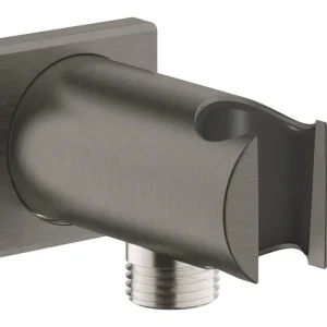 Wandaansluitbocht GROHE Rainshower Met Houder Vierkant, Hard Graphite Geborsteld Must-Have