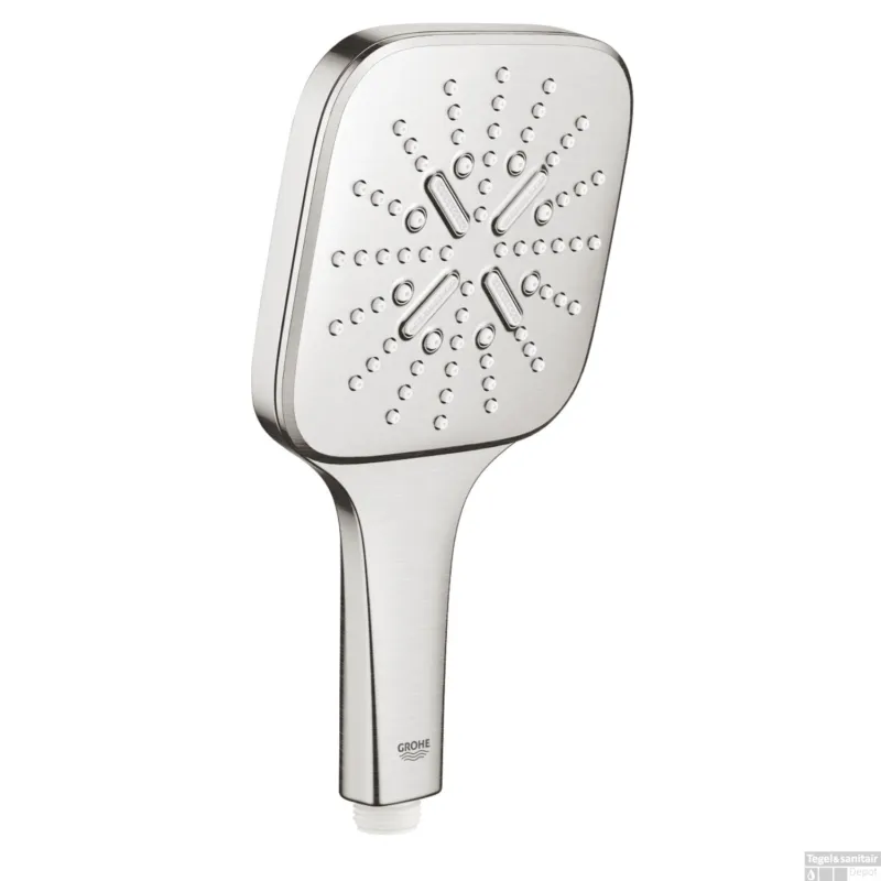 Must-Have Handdouche GROHE Rainshower SmartActive 130 Cube 13cm Supersteel