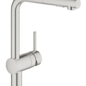 Seizoensaanbieding GROHE Minta Keukenkraan Met Uittrekbare Handdouche Dualspray Supersteel