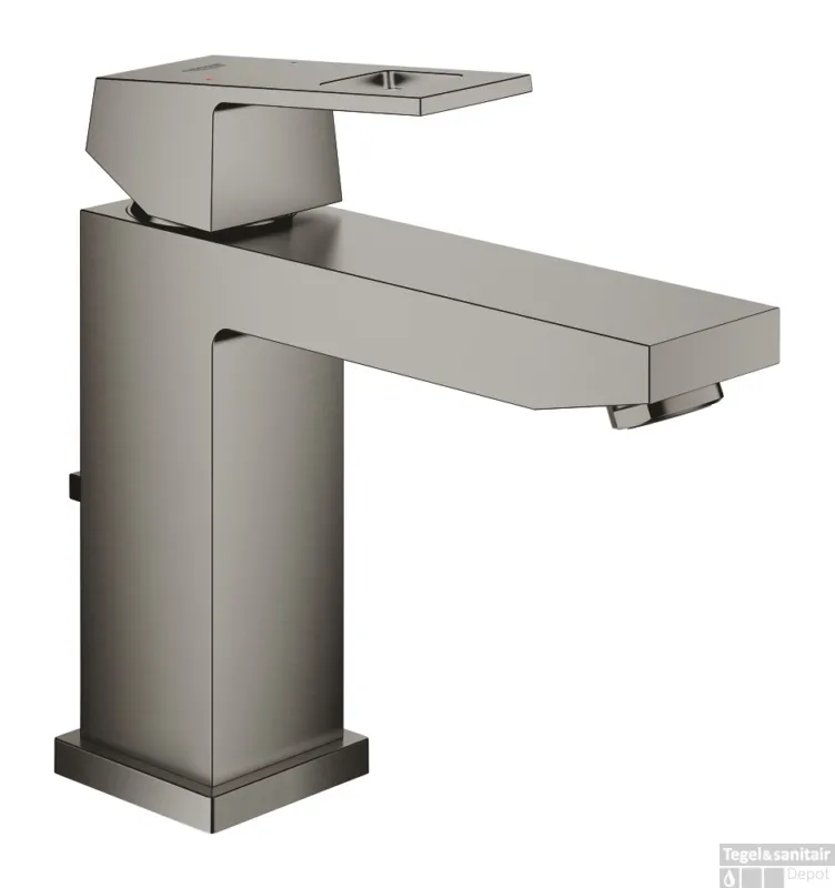 Wastafelmengkraan GROHE Eurocube M-Size M/Waste Hard Graphite Geborsteld Dagaanbieding