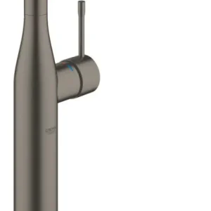 Opzetwastafelmengkraan GROHE Essence New Xl-Size Hoog Gladde Body Hard Graphite Geborsteld Favoriet