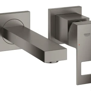Koop Vandaag Wastafelmengkraan GROHE Eurocube 2-Gats Wand 172 Mm Hard Graphite Geborsteld