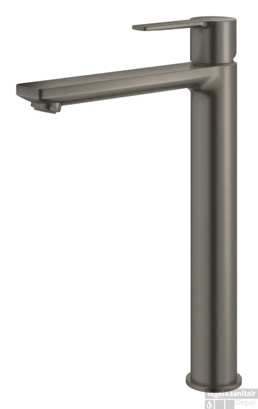 Opzetwastafelmengkraan GROHE Lineare New Xl-Size Gladde Body Hard Graphite Geborsteld Laatste Kans