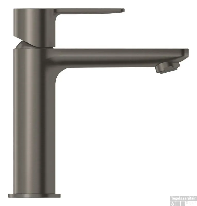 Wastafelmengkraan GROHE Lineare New S-Size Push Open Hard Graphite Geborsteld Laatste Kans