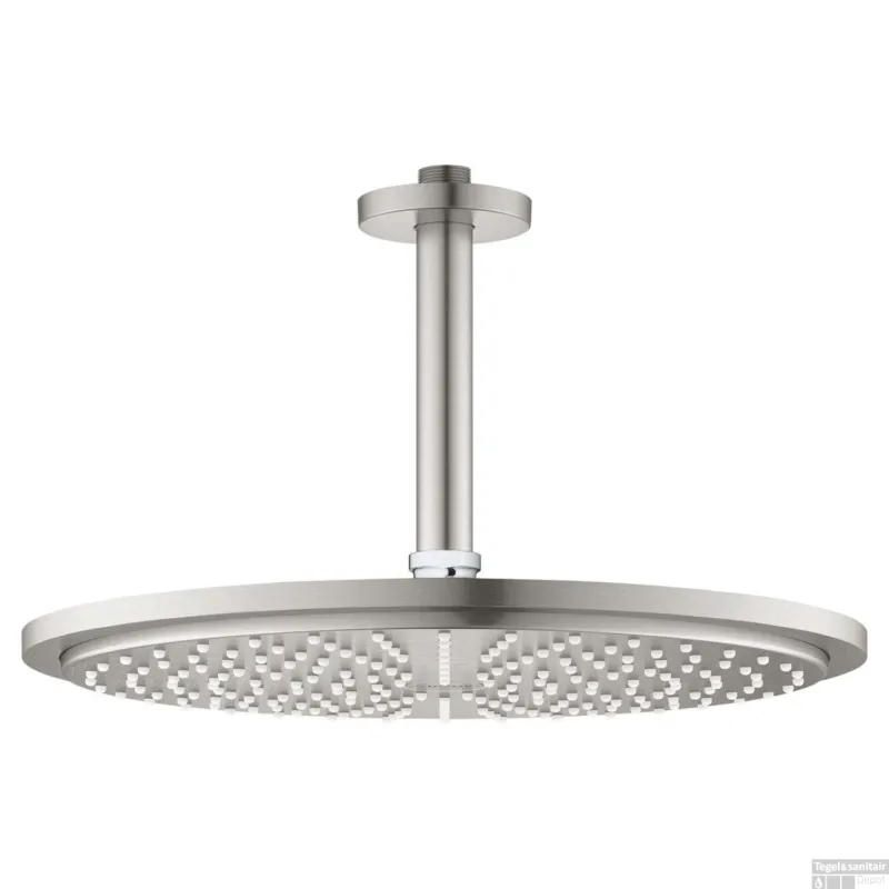 Korting Regendoucheset GROHE Rainshower Cosmopolitan Metal 31 cm met Plafondarm Supersteel