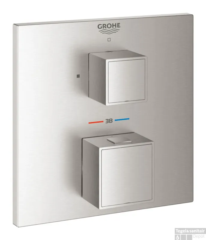 Meest Verkocht Opbouwdeel GROHE Grohtherm Cube Zonder Omstel Supersteel