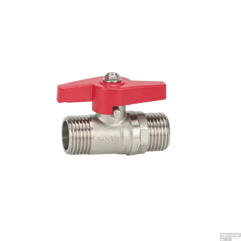 Uitverkoop Kogelstopkraan BWS Mark Met Vlindergreep Draad 1/2"M