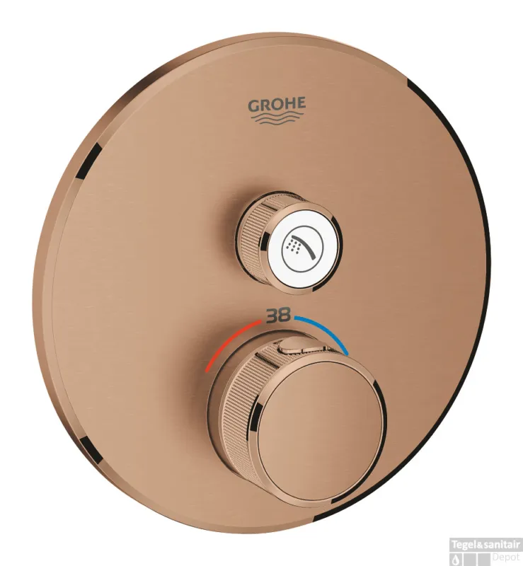 Opbouwdeel GROHE Grohtherm Smartcontrol Douche T, Rond Warm Sunset Geborsteld Nu Kopen
