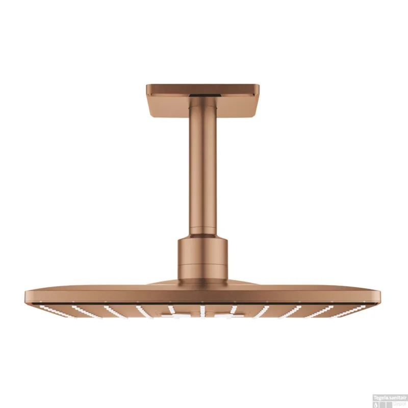 Regendoucheset GROHE Rainshower SmartActive Cube 31 cm met Plafondarm Warm Sunset Geborsteld Uitverkoop