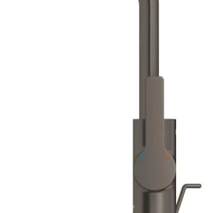Merkproduct Wastafelmengkraan GROHE Lineare New L-Size M/Waste Hard Graphite Geborsteld
