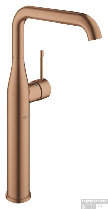 Opzetwastafelmengkraan GROHE Essence New Xl-Size Hoog Gladde Body Warm Sunset Geborsteld Flitsaanbieding