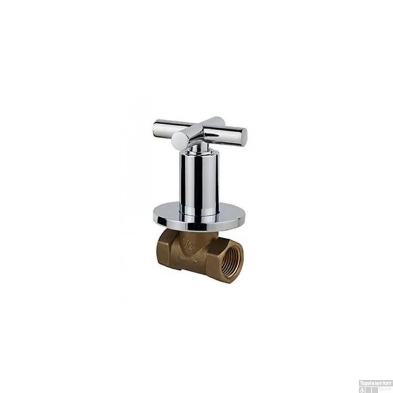 Bidetkraan Boss & Wessing Cross Draadaansluiting 1/2" Kruisgreep Chroom Superprijs