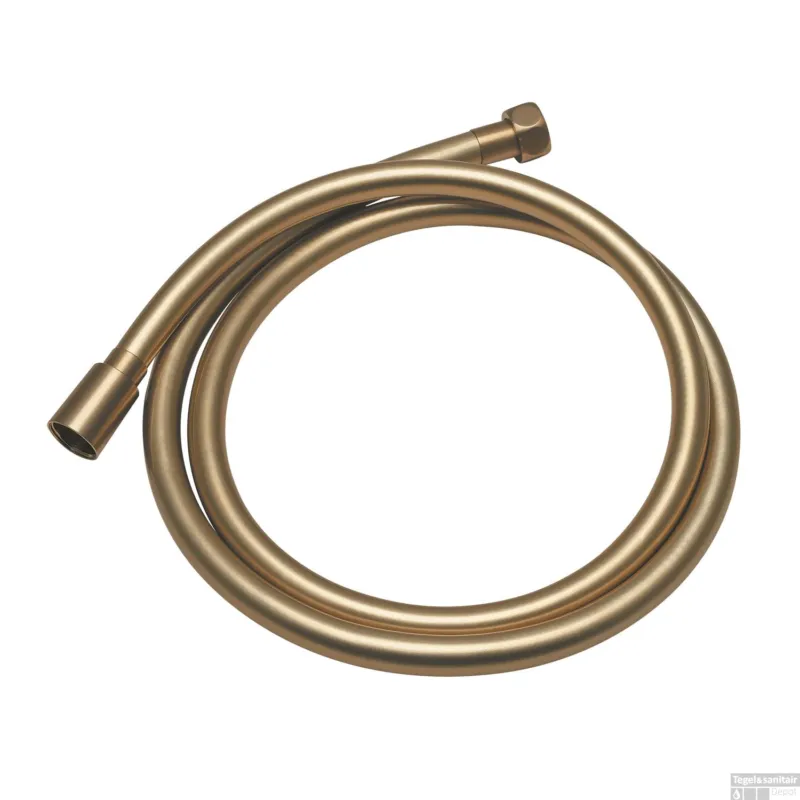 Seizoensaanbieding Doucheslang Qisani Flow anti-twist 150 cm Geborsteld Goud