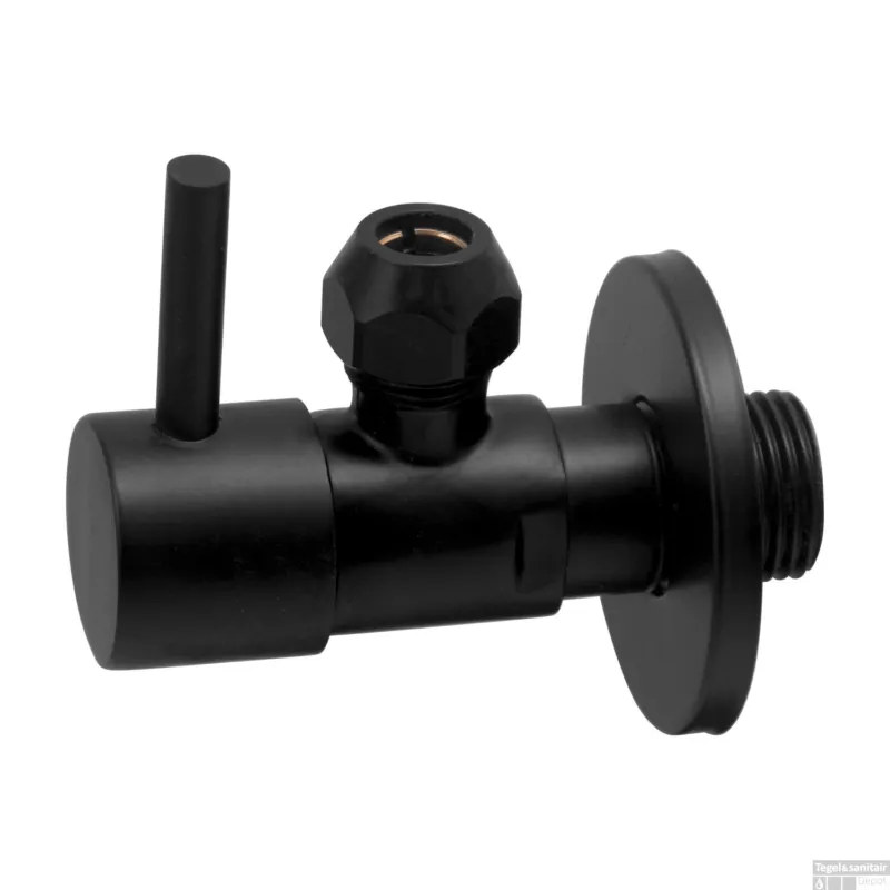 Hoekstopkraan BWS Yakarta 1/2 x 3/8 Of Knel 10 mm Mat Zwart Koopje