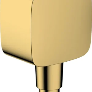 Hansgrohe FixFit muuraansluitbocht met terugslagklep, Polished Gold Optic Superprijs