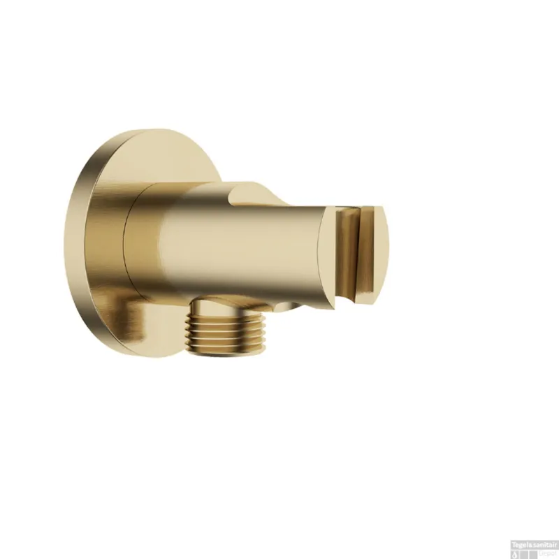 Koopje Wandaansluitbocht Wiesbaden Nala Met Handdouchehouder Rond 1/2" Geborsteld Messing